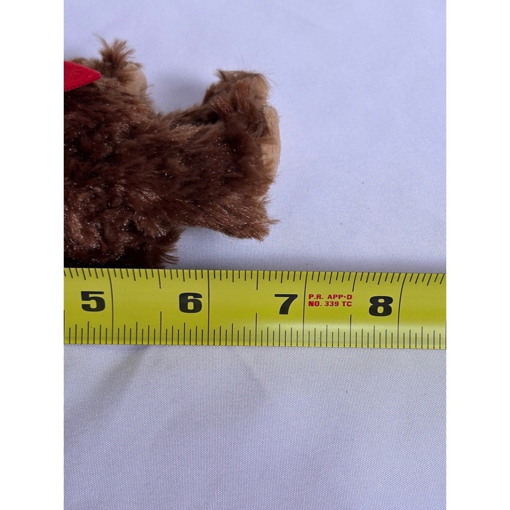 Disney UniBEARsity Brown Bear Plush Keychain Ludwig Von Drake Red Tie 7 Inch - Picture 6 of 8